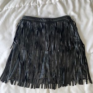Black Skirt With Ruffles